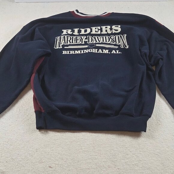 Harley-Davidson Original American Riders Sweatshirt XXL Navy Maroon 90s Style R. - Picture 2 of 9